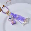 Nuevo Colgante de Ciervo con Borla en Laca Degradada Estilo Chino, Correa Tejida a Mano para Teléfono, Colgante para Bolso de Brocado Song, Patrimonio Cultural Inmaterial