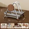 En stock, disponible para dropshippingEstante para tablas de cortar estilo vintage, estante de almacenamiento para encimera de cocina, soporte para tapas de ollas, estante para tablas de cortar
