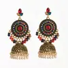 Brincos Indianos de Luxo Leve com Strass, Pérolas, Sino e Franja, Estilo Longo, Novo Design de Nicho, Brincos Boêmios para Mulheres