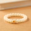 Jade Blanco Bodhi Carbón Garra de Gato Pulsera de Gato Cuerda de Mano para Mujer Regalo para Novia Lindo