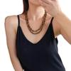 Collar Estilo Meilade de Piedra Ojo de Tigre Natural de Alta Calidad de 8 mm, Cadena Doble para Suéter, Múltiples Estilos de Uso Soportados