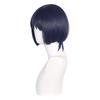 [Lingqi] Genshin Impact Inazuma Guo Honkai Skirmisher Cos Peluca Cuero Cabelludo Simulado Reflejos Cabello Falso Peluca Gris Azul