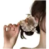 Pinza para el cabello de flor de orquídea Falanopsis Perla, flequillo lateral, accesorios para el cabello, atmósfera de alto nivel, fotografía, tocado de playa, mujeres