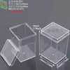 Caja de Plástico Transparente con Tapa, Caja de Almacenamiento Rectangular Alta a Prueba de Polvo, Caja de Exhibición de Acrílico para Accesorios y Joyería