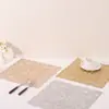 Manteles Individuales de PVC Temáticos de Santa con Lámina Dorada y Plateada, Estilo Navideño, Manteles Resistentes al Calor para Mesa de Comedor, Lujo de Alta Gama Transfronterizo para Comedor Occidental al por Mayor