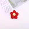 Venta Caliente Transfronteriza Ropa Tejida de Ganchillo Accesorios Decorativos para Pasadores Nuevo 4cm Algodón Leche Flor de Pompon Flor Parche de Tela