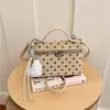 Bolso pequeño cuadrado tipo caja INS estilo coreano para mujer, bandolera individual, bolso de mano de lunares elegante popular este año, bolso tote pequeño, transfronterizo