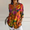 Estación Independiente Estilo Europeo y Americano Transfronterizo Más Vendido Camisa Larga de Mujer Primavera Verano Otoño Camisa de Manga Larga en el Hombro Leopardo Impresión 3D