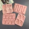 Cisne, Corazón, Caracol, Pollito, Conejito, Oso Galletas de Dedo Molde de Silicona Pastel Fondant Chocolate Molde para Cubitos de Hielo