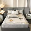 Set de Tres Piezas de Colchoneta de Seda de Hielo con Estampado Digital Clase A Verano Engrosado Antibacterial Lavable Lujo Ligero Sombrero de Cama Colchoneta para Aire Acondicionado