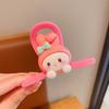 Pinza para el pelo para niños con forma de oso de fresa, pinza para el pelo con forma de perro Yugui, explosiones de melodía, parte posterior de la cabeza, horquilla de alto valor de color, horquilla para niñas
