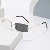 Óculos para Presbiopia com Lentes Fotocromáticas, Sem Aro, Unissex, High-End, Anti-Luz Azul, Modelo Novo