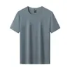 Camiseta de Seda de Hielo Verano Fresca Transpirable Camiseta Corta con Capucha Nuevo Estilo Hombres Deporte Manga Corta Moda Tendencia Marca Holgada Transpirable Camiseta