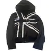 Chaquetas Sudaderas Punk Dark Street para Hombre y Mujer con Cremallera Estampado Patchwork de Manga Larga Otoño Y2K Transfronterizas