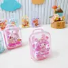Borracha de Mala Sanrio Carrinho Infantil Caixa de Armazenamento Couro Criança Aprendizado Desenho Animado Borracha de Lápis Criativa