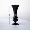 Vaso Preto de Vidro Vintage Estilo Francês Recipiente Hidropônico para Flores para Arranjo de Flores na Sala de Estar Decoração de Mesa para Casa