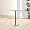 Mesa Redonda de Pizarra Impermeable y Resistente al Sol para Exteriores y Sillas para Patio, Villa al Aire Libre, Balcón de Ocio, Mesa Cuadrada, Silla de Ratán de Moda