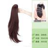 Peluca de Cola de Caballo para Mujer Estilo Coreano Micro-rizada Rizada Hacia Afuera Esponjosa Pinza de Agarre Cola de Caballo Alta Simulación Natural Cabello Largo Rizado Peluca Trenza