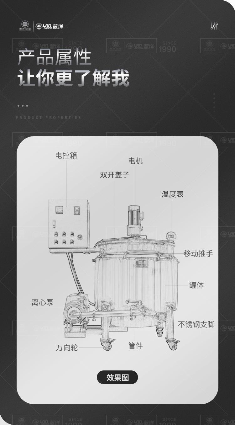 南洋搅拌桶——电加热SUS316_0