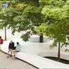 Fabricantes de taburete para piscina de flores de terrazo GRC banco para parterre de paisaje silla de espera taburete para piscina de árbol de cemento prefabricado