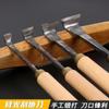 Cuchillo de tallar Dongyang cuchillo rascador con cuchillo inferior cuchillo pulidor carpintería cuchillo de tallado de raíz yabei 7 tipos cuchillo de gancho hecho a mano ha sido cortado