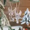 Adornos navideños Adornos para árbol de Navidad Copo de nieve transparente Cristal acrílico Colgante creativo Copo de nieve navideño