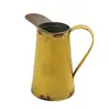 Jarrón Antiguo Jarrón Vintage Maceta Flores Secas Estilo Europeo Maceta de Hierro Vintage Cubo de Piso Olla de Hierro Jarrón de Hierro