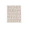 26 letras de botão Inglês flip açúcar silicone molde desenho animado pano decoração bolo chocolate assando molde de argila