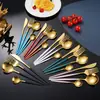 Juego de Cubiertos de Acero Inoxidable 410 Personalizado, Mango Plano, Vajilla Portuguesa, Cuchillo para Filete Occidental, Tenedor y Cuchara para Postre y Ensalada