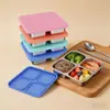 Contenedores de Acero Inoxidable para Snacks con Tapas de Silicona, Cajas de Snack Bento a Prueba de Fugas, Contenedores de Metal Reutilizables con Múltiples Compartimentos para Almuerzo, Aptos para Lavavajillas, Almacenamiento de Alimentos para Preparación de Comidas, Trabajo y Viajes