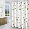 Cortina de ducha de peva gruesa para baño, impermeable, a prueba de moho, con varilla, tela impermeable, sin perforaciones, para baño