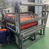 Máquina de dois rolos estamparia a quente transferência térmica filme laminador pequeno trator rolo de laboratório calandragem alimentação aplicação de cola