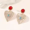 E-commerce transfronteiriço popular Joias de Yiwu olhos adoráveis com incrustação de diamante versátil temperamento de luxo leve brincos casuais brincos para mulheres