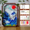 Kit de Materiales de Esmalte Filigrana Hecho a Mano DIY Cloisonné Adorno para Bandeja de Té Filigrana Cloisonné Bandeja de Vidrio Posavasos de Té