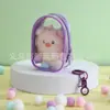 Bolsa para Muñeca con Doble Cremallera, Bolsa Pequeña con Compartimento, Bolsa para Paseo de Bebé al Aire Libre, Bolsa Cuadrada y Redonda, Bolsa de Almacenamiento de PVC para Cables de Datos, Bolsa para Paseo de Bebé
