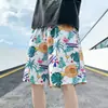 Exclusivo Transfronteiriço Masculino Verão Tendência Marca Ins Praia Calça Esportiva Casual de Perna Reta Versátil Retro com Cordão