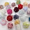 Bolas de rosa luminosas transfronteiriças, contas macias de flor com furo reto, acessórios para caneta de contas DIY feita à mão, corrente para celular, chaveiro, corrente para bolsa