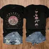 Camiseta con Patrón Velaris para Mujer de Aliexpress Transfronteriza, Poliéster 60%, Spandex 5%, Rayón 3