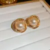 Brincos Vintage Ovalados com Gota de Óleo em Formato de C para Mulheres, Brincos Vintage Pesadamente Trabalhados, Brincos Retro de Luxo Leve Atacado