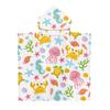 Capa con Capucha de Playa Marina para Niños, Toalla para Cambiarse en la Playa, Toalla de Baño y Bata Portátil Estampada para Nadar