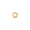 Moneda de Cobre Chapada en Oro Personalidad Sencilla Anillo Hecho a Mano DIY Collar Tejido Versátil Accesorio de Joyería Color Oro Mate