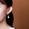 Pendientes de plata 925 chapados en oro con circonitas y jade blanco Hotan, ligeros y de lujo, para mujer.