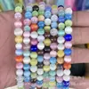 Mu Kui Ojo de Gato a Todo Color Cuentas Redondas Cuentas Sueltas Pulsera DIY Collar Accesorios de Joyería Cuentas Semiacabadas Venta al por Mayor