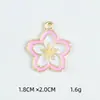 Joyería de aleación estilo coreano Accesorios diy Flor de cerezo Flor de cinco pétalos Colgante de collar Pulsera Colgante individual Colgante pequeño Colgante individual Venta al por mayor