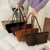 2026 nueva moda transfronteriza para mujer, bolso simple para axila, coreano casual para ir al trabajo, retro, estampado de leopardo, bolso de hombro