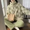 Conjunto de Pijama para Mujer Transfronterizo, Cardigán Largo Grueso de Coral Fleece Espeso para Invierno, Ropa de Casa de Franela que se Puede Usar Afuera