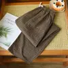 Calça de pijama xadrez de algodão lavado, novo estilo de verão para casais, calça casual solta de algodão fino para casa, calça de ar condicionado