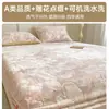 Lençol de Cama Ajustável de Veludo Leite Embossado Espesso para Inverno 2026, Peça Única, Forrado com Lã para Aquecimento, Protetor de Colchão de Cama de Solteiro, Conjunto de Três Peças