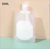 Frascos Recarregáveis Portáteis para Viagem de Cosméticos, Sacos Recarregáveis Portáteis Independentes para Shampoo e Gel de Banho, Sacos Descartáveis para Loção