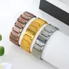 Artículo Popular Transfronterizo: Pulsera Magnética Antigua de Cobre Rojo de Tres Filas para Hombre con Diseño de Escudo Cuadrado en Relieve, Versión Ancha con Cierre Magnético